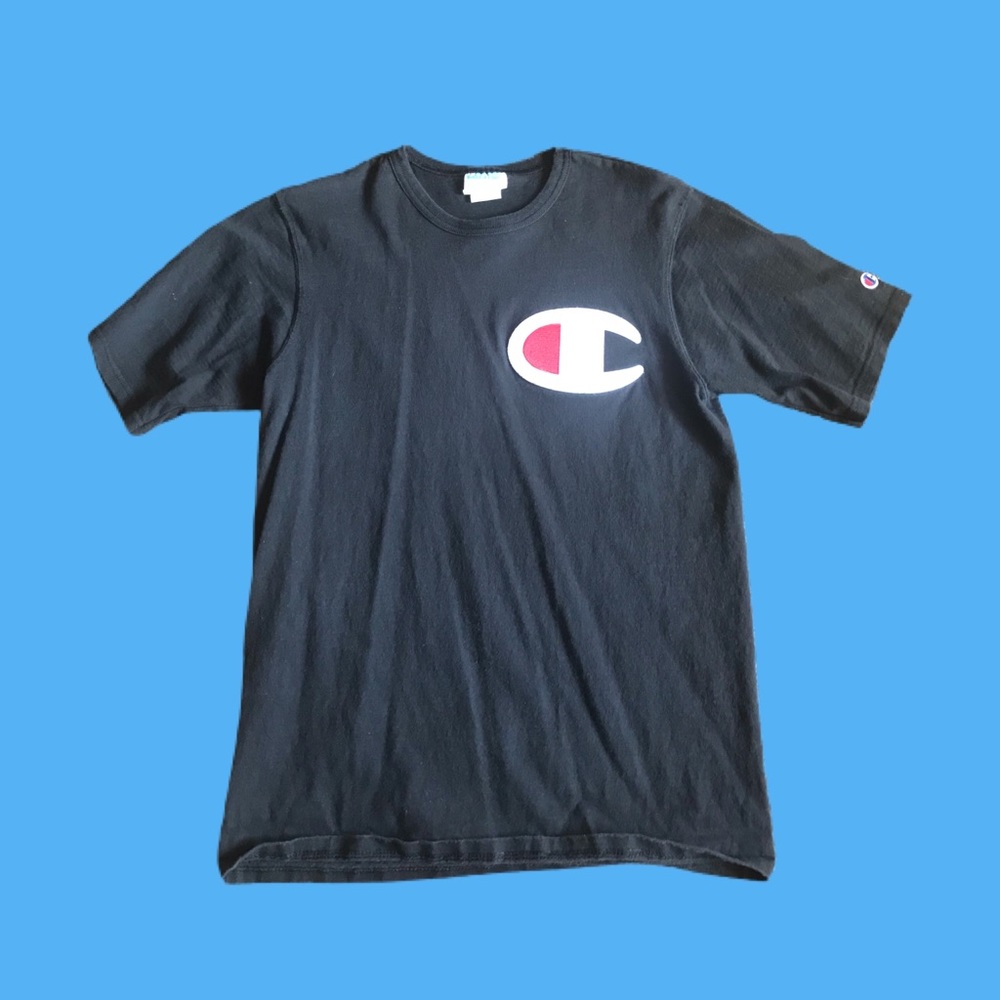 ‼️Champion Black C Logo Tee
